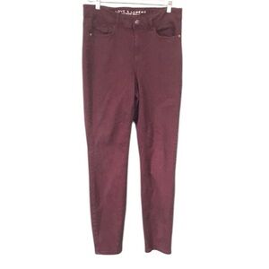 Love & Legend high waist skinny jeans stretchy wine burgundy size 12